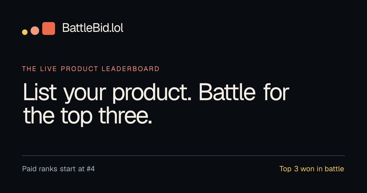 Couldn’t afford Outbid.lol, so I made a stupid version where you fight for the top spots